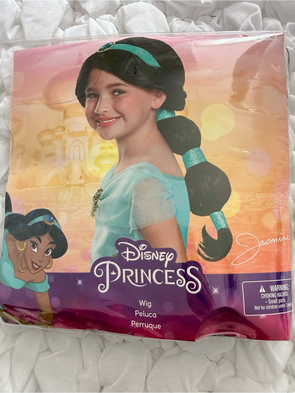 Disney Princess Jasmine Black and Teal Braided Wig for Kids